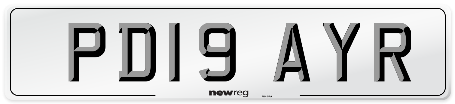PD19 AYR Number Plate from New Reg